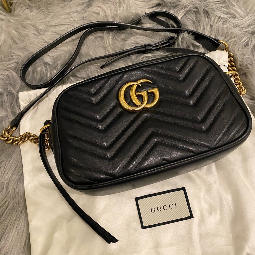 SOLD Gucci GG Marmont Small Matelassé Shoulder Bag